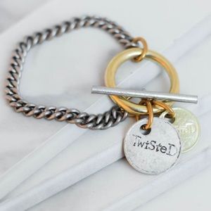 Twisted silver bracelet